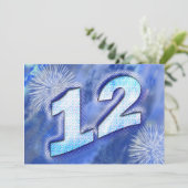 12. Geburtstagsparty Einladung (Stehend Vorderseite)