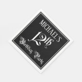 12. Geburtstagsparty — Extravagantes Script + Indi Serviette (Ecke)