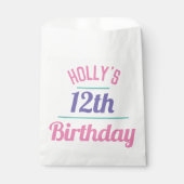 12. Geburtstagsparty Leckerei Bag Geschenktütchen (Vorderseite)