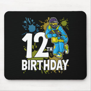 12. Geburtstagsparty Paintll Player Gamer 12 Jahre Mousepad