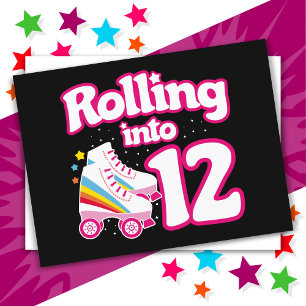 12. Geburtstagsroller Skaten 12 Jahre alter Skate Postkarte