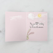 12. Geburtstagssonne auf Rosa Karte (Innenseite)