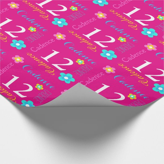 12. Geburtstagsverpackung des Geschenkpapier (Ecke)