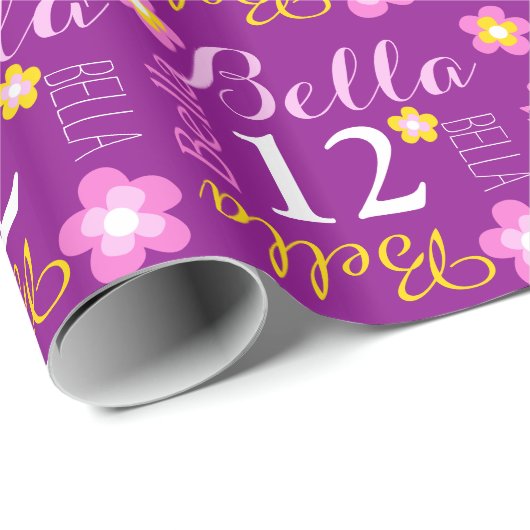 12. Geburtstagsverpackung des Geschenkpapier (Rolleneckpunkt)