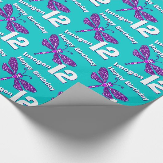 12. Geburtstagsverpackung des Geschenkpapier (Ecke)