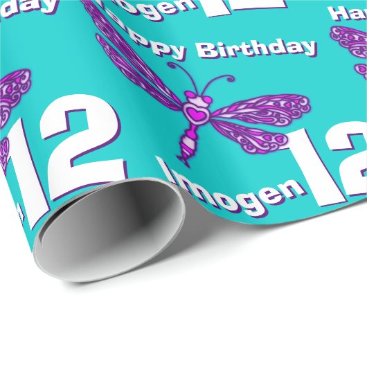 12. Geburtstagsverpackung des Geschenkpapier (Rolleneckpunkt)