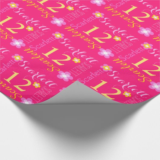 12. Geburtstagsverpackung des Geschenkpapier (Ecke)