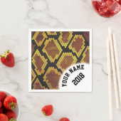 12 Gold und Brown Snake Themed Napkins Serviette (Beispiel)