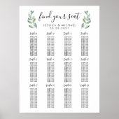 12 große Hochzeitstisch 192 Sitzplan Poster (Vorne)