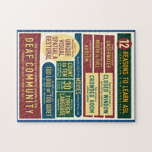 12 Gründe, ASL zu lernen. Puzzlespiel Puzzle (Horizontal)