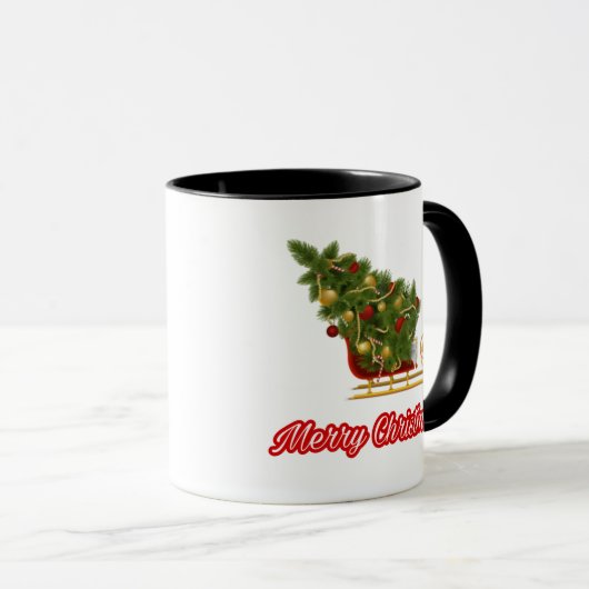 12.Ho Ho Ho Santa Claus lachen Gesicht fröhlichen Tasse (VorderseiteRechts)