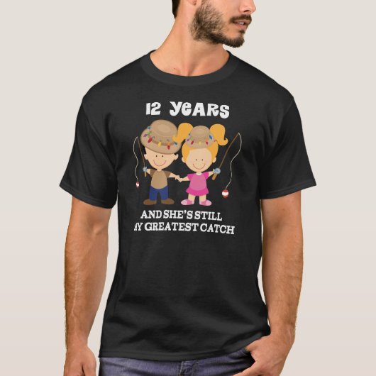 12. Hochzeitstag Funny Gift für ihn T-Shirt (Vorderseite)