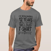 12. Hochzeitstag für ihre Ehefrau und ihren Mann T-Shirt (Vorderseite)
