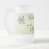 12. Hochzeitstag Mattglas Bierglas (Links)