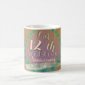 12. Hochzeitstag Silk & Jade Coffee Tasse (Mittel)