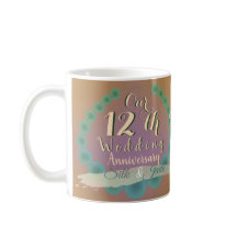 12. Hochzeitstag Silk & Jade Coffee Tasse