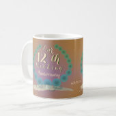 12. Hochzeitstag Silk & Jade Coffee Tasse (Vorderseite Links)