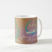 12. Hochzeitstag Silk & Jade Coffee Tasse (VorderseiteRechts)