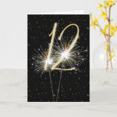 12. Hochzeitstag Sparkler Karte (Gelbe Blume)