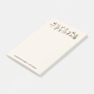 12 Hunde Weihnachten in den Post-it Klebezettel