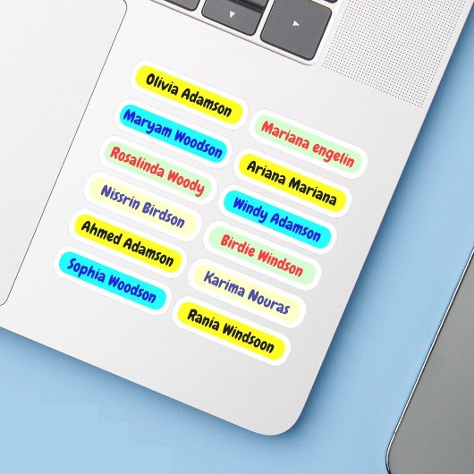 12 ID Lange wasserdichte Etiketten | Aufkleber für