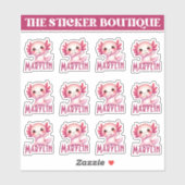 12 in einem Niedlichen Individuelle Name, der Axol Aufkleber (Blatt)