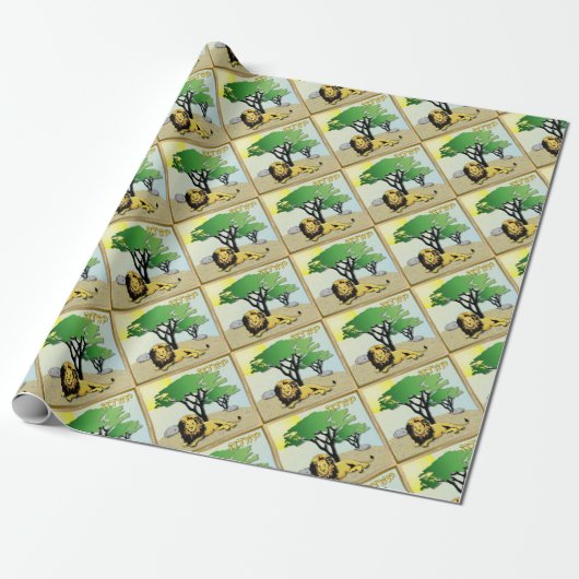 12 israelische Stämme Judah Art Wrapping Paper Geschenkpapier (Ungerollt)