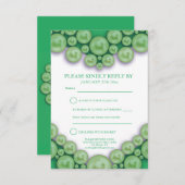 12. Jade Hochzeitstag Herzkarte RSVP Karte (Vorne/Hinten)