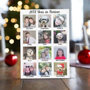 12 Jahr der FotoCollage im Review - Name oben hinz Feiertagskarte