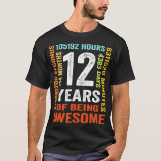 12 Jahre 144 Monate des Seins Großartig 12. Geburt T-Shirt