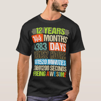 12 Jahre 144 Monate Phantastisch 12. Geburtstag T-Shirt