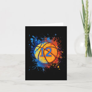 12 Jahre alt 12. Geburtstag Basketball Geschenk fü Karte