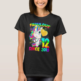 12 Jahre alt 12. Geburtstag Einhorn Girl Fabulous T-Shirt