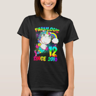 12 Jahre alt 12. Geburtstag Einhorn Girl Fabulous  T-Shirt
