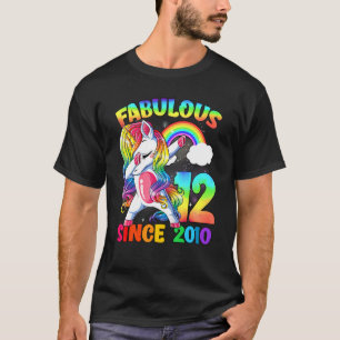 12 Jahre alt 12. Geburtstag Einhorn Girl Fabulous  T-Shirt