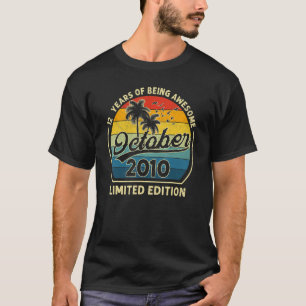 12 Jahre alt 12. Geburtstag Oktober 2010 T-Shirt
