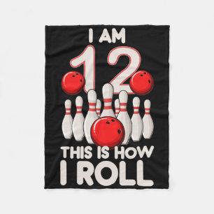 12 Jahre alt Bowling Party 12. Geburtstag ist, wie Fleecedecke