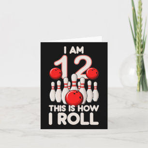 12 Jahre alt Bowling Party 12. Geburtstag ist, wie Karte