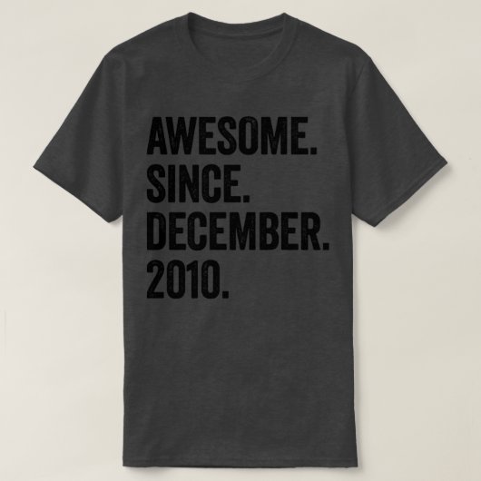 12 Jahre alt Dezember 2010 12. Geburtstag2 T-Shirt (Design vorne)