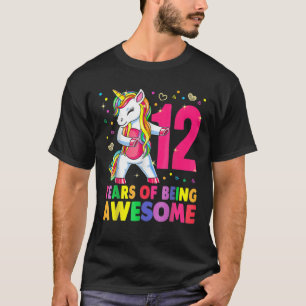12 Jahre alt Einhorn Flossing 12. Geburtstagsmädch T-Shirt