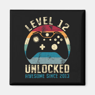 12 Jahre alt Geburtstag 12. Son Boy Gamer Phantast Magnet