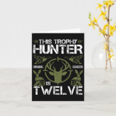 12 Jahre alt Geburtstag Jagdente Hirschjäger 12. Karte (Gelbe Blume)