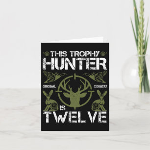 12 Jahre alt Geburtstag Jagdente Hirschjäger 12. Karte
