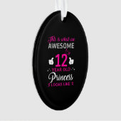 12 Jahre alt Geburtstagsgeschenk für Prinzessin Ornament (Vorderseite)