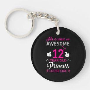 12 Jahre alt Geburtstagsgeschenk für Prinzessin Schlüsselanhänger