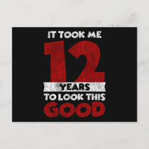 12 Jahre alt hat mich gesehen gut 12. Geburtstag Postkarte