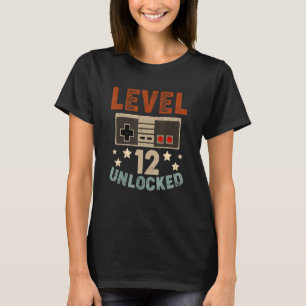 12 Jahre alt Stufe 12 Entsperrt 12. Geburtstag Jun T-Shirt