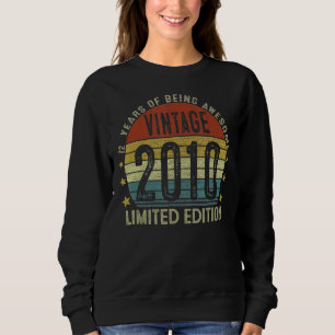 12 Jahre alt Vintag 2010 12. Sweatshirt