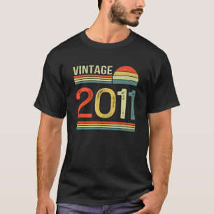 12 Jahre alt Vintag 2011 Gebildet 2011 12. Geburts T-Shirt