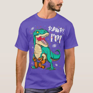 12 Jahre alte Dinosaurier Geburtstag 12. Party Raw T-Shirt